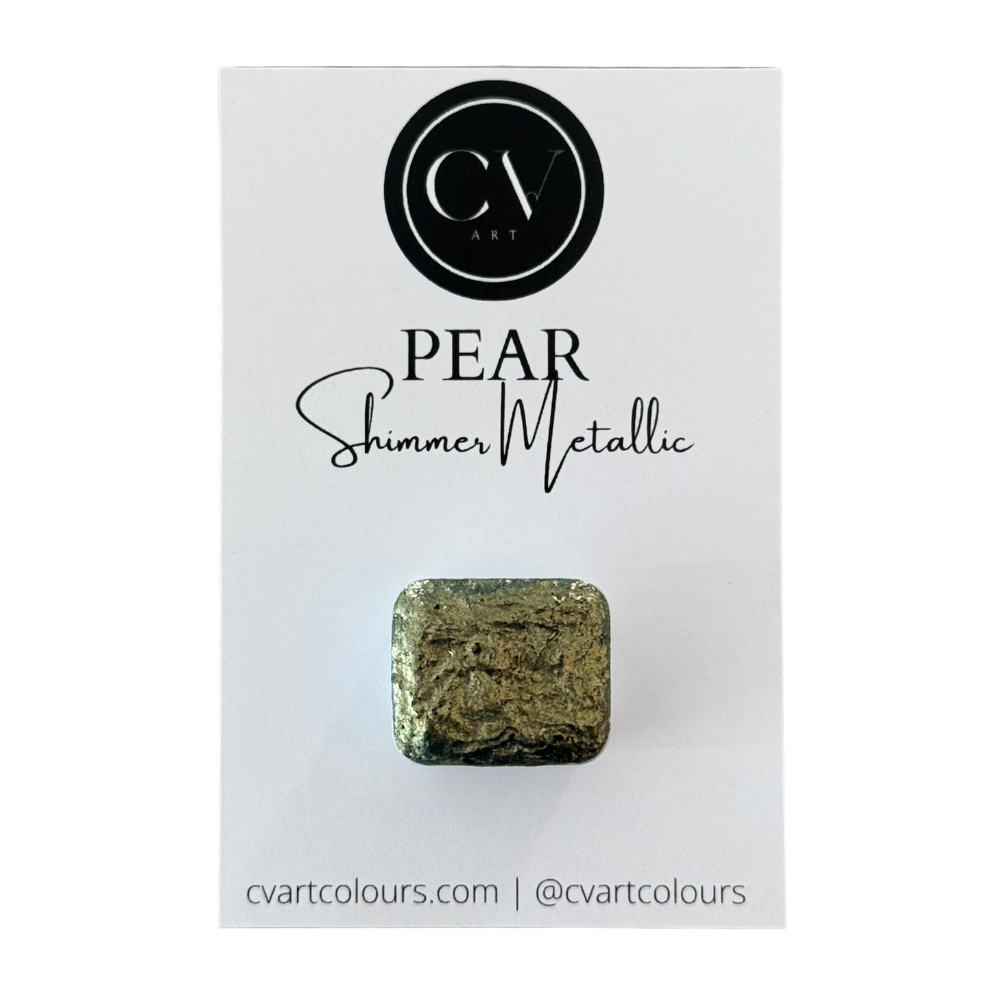 'Pear' Shimmer Watercolour Paint Half Pan