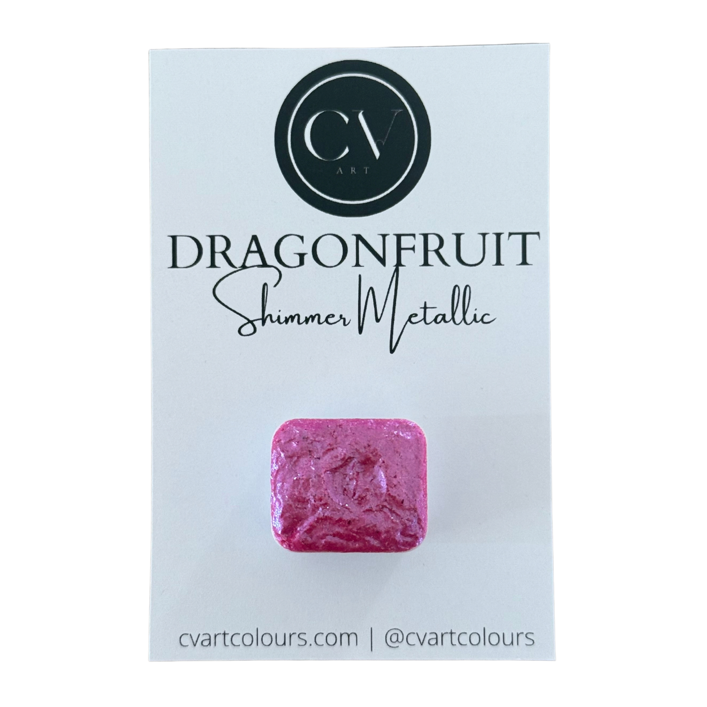 'Dragonfruit' Shimmer Watercolour Paint Half Pan