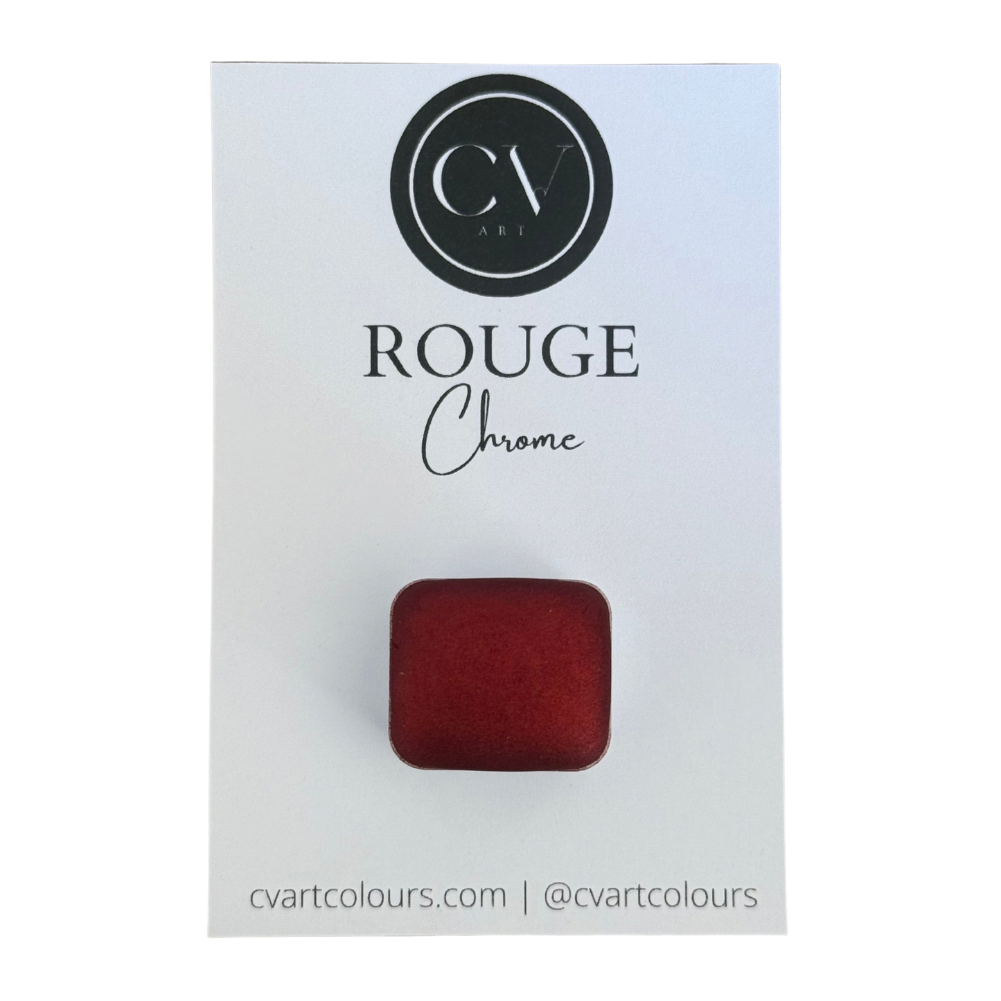 'Rouge' Chrome Watercolour Paint Half Pan