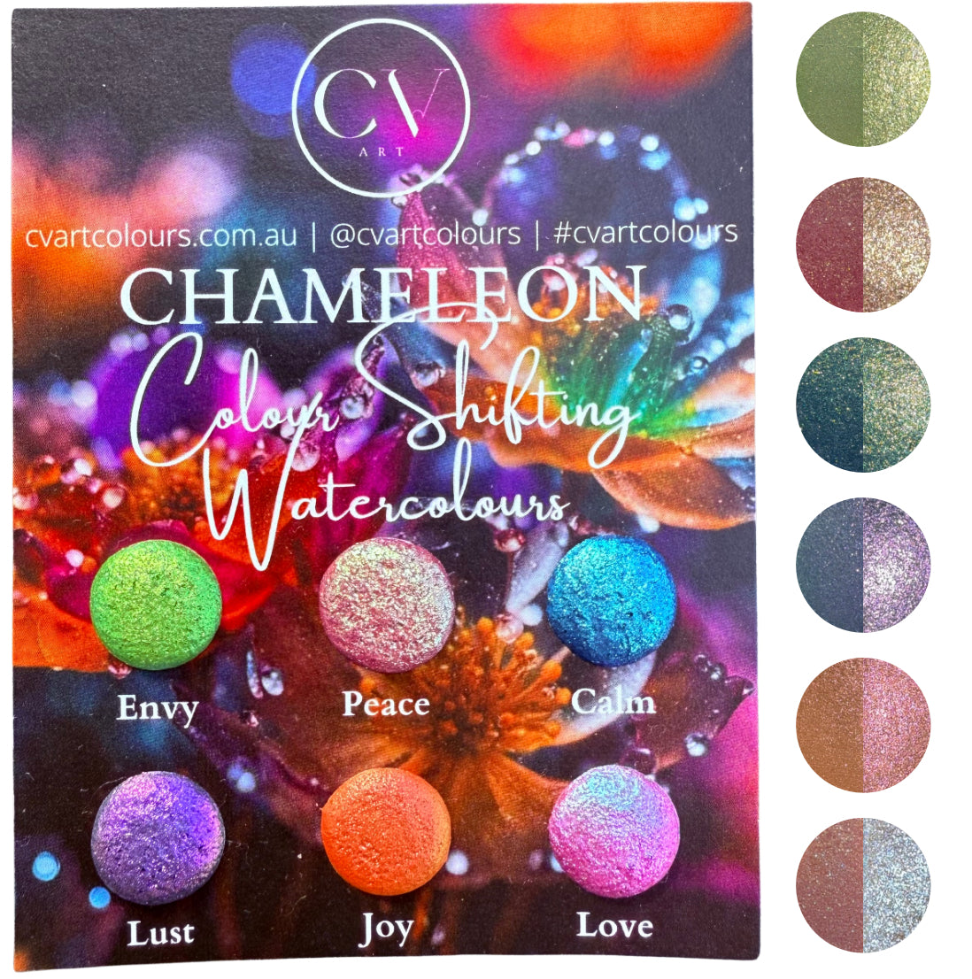 Chameleon Colour Shifting Watercolour Dot Card Set