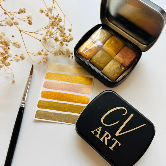 Metallic Gold Watercolour Set