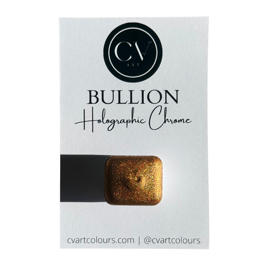 'Bullion' Holographic Watercolour Paint Half Pan