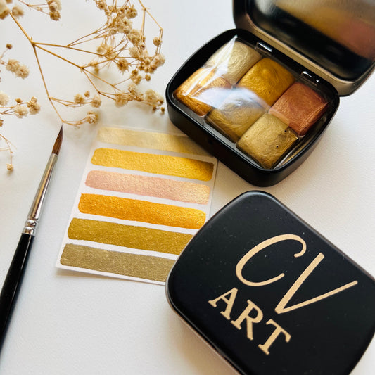 Metallic Gold Watercolour Set