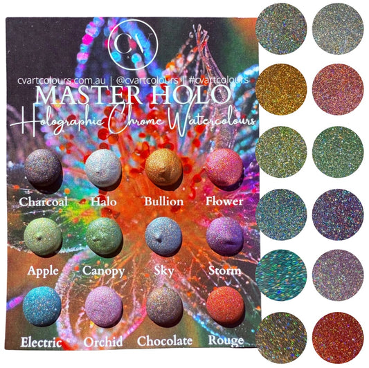 Master Holographic Watercolour Dot Card Set