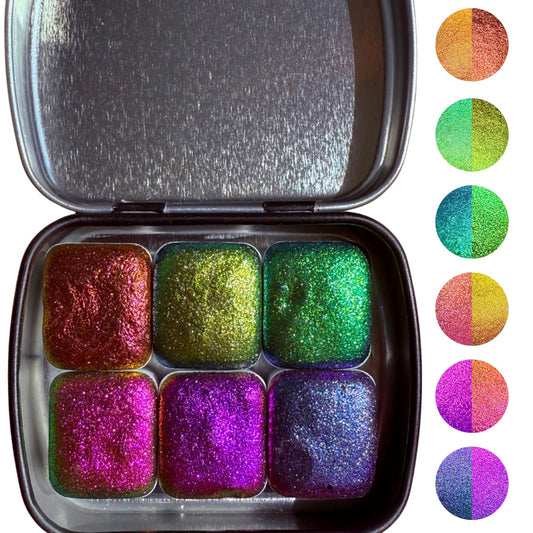 Hyper Colour Shift Watercolour Half Pan Set