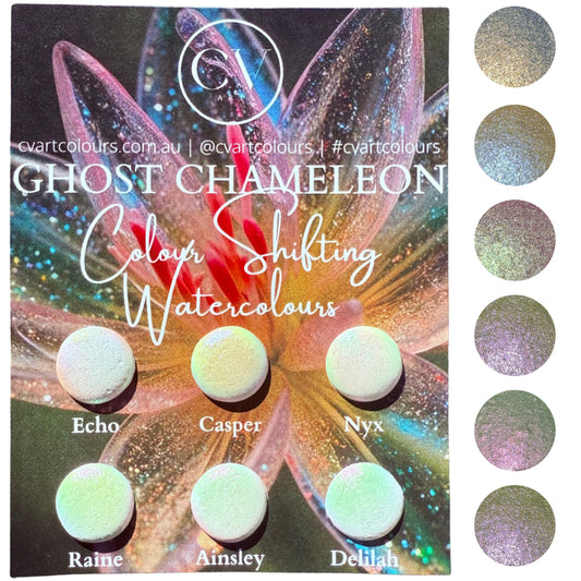 Ghost Chameleon Colour Shifting Watercolour Dot Card Set