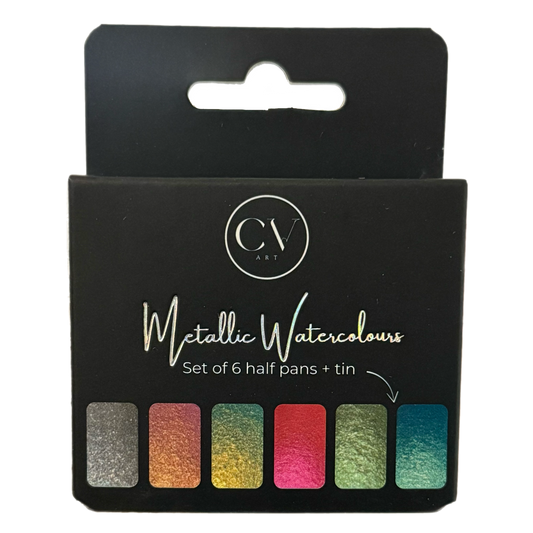 Metallic Watercolour Half Pan Set
