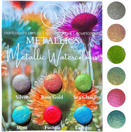 Metallic Watercolour Dot Card Set