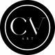 Circular logo with 'CV' and 'ART' text on a black background