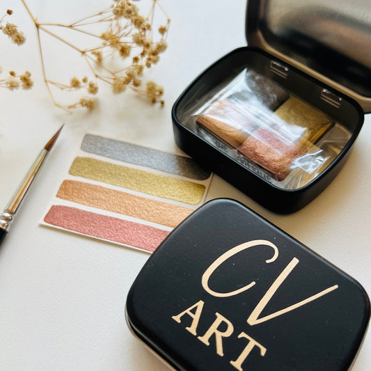 Antique Metallic Watercolour Set