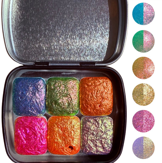 Pastel Super Colour Shift Watercolour Half Pan Set
