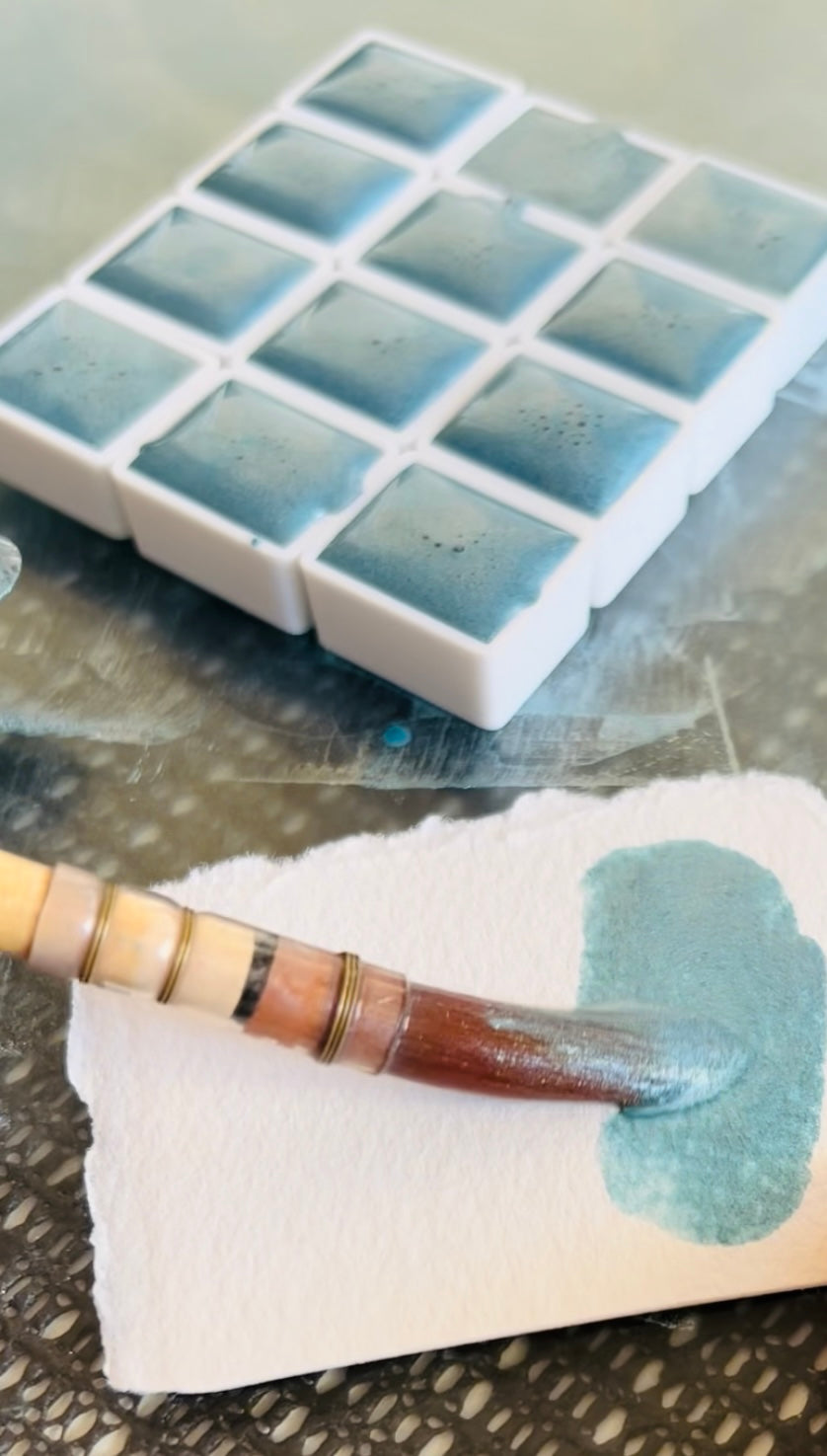 Metallic watercolor paint