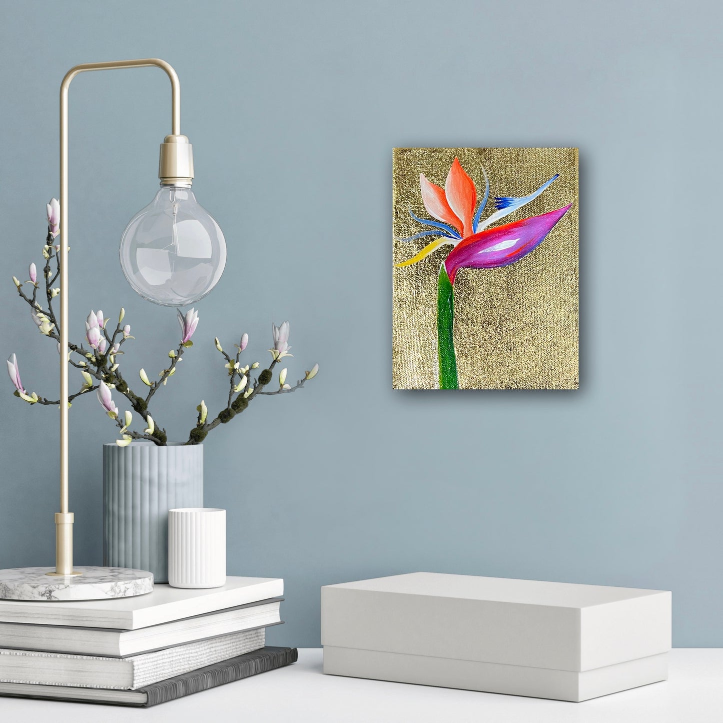 ‘Mini Eccentric Bird of Paradise’ Original Art on Canvas
