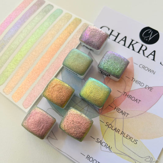 Chakra Holo x Ghost x Colour Shifting Watercolour Half Pan Set