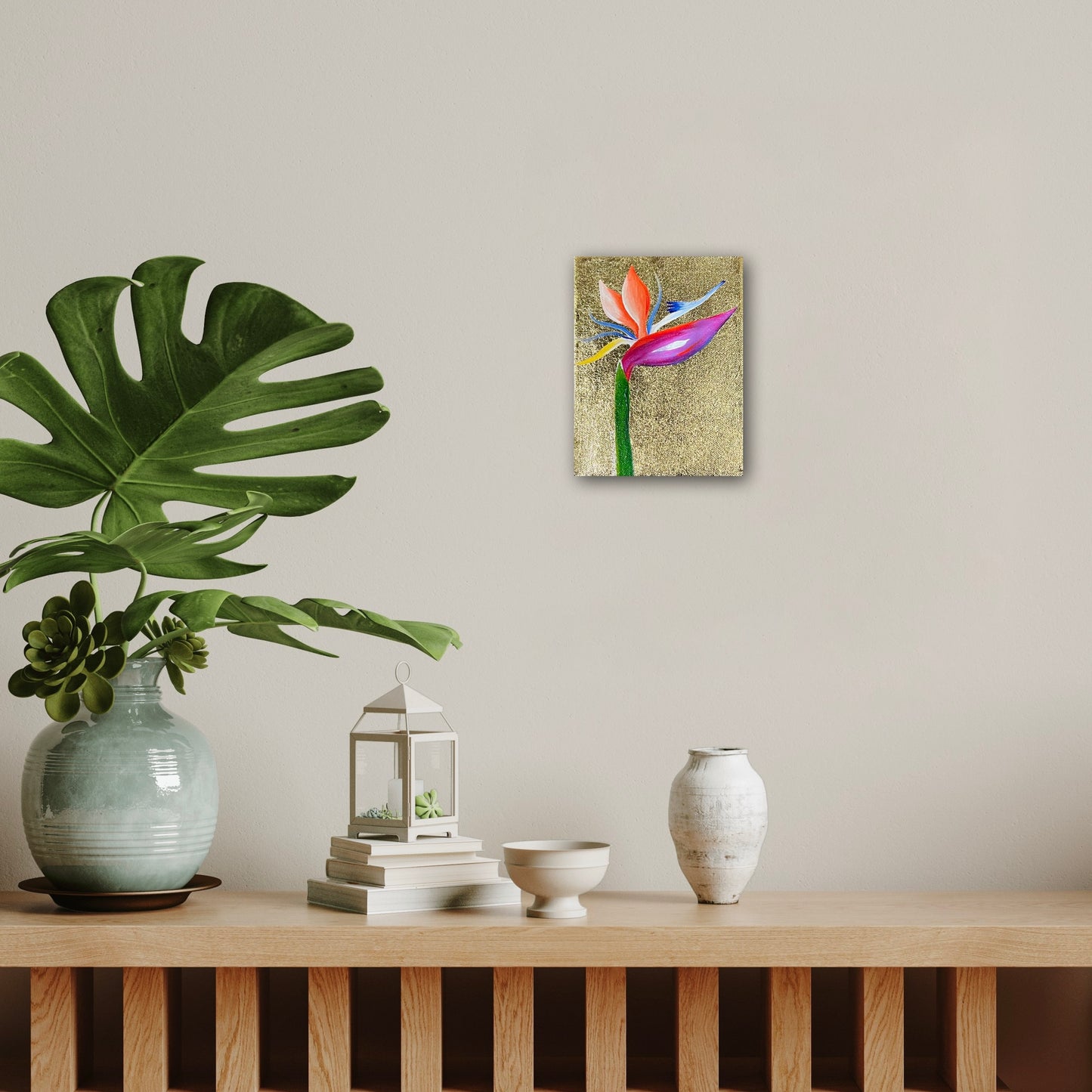 ‘Mini Eccentric Bird of Paradise’ Original Art on Canvas