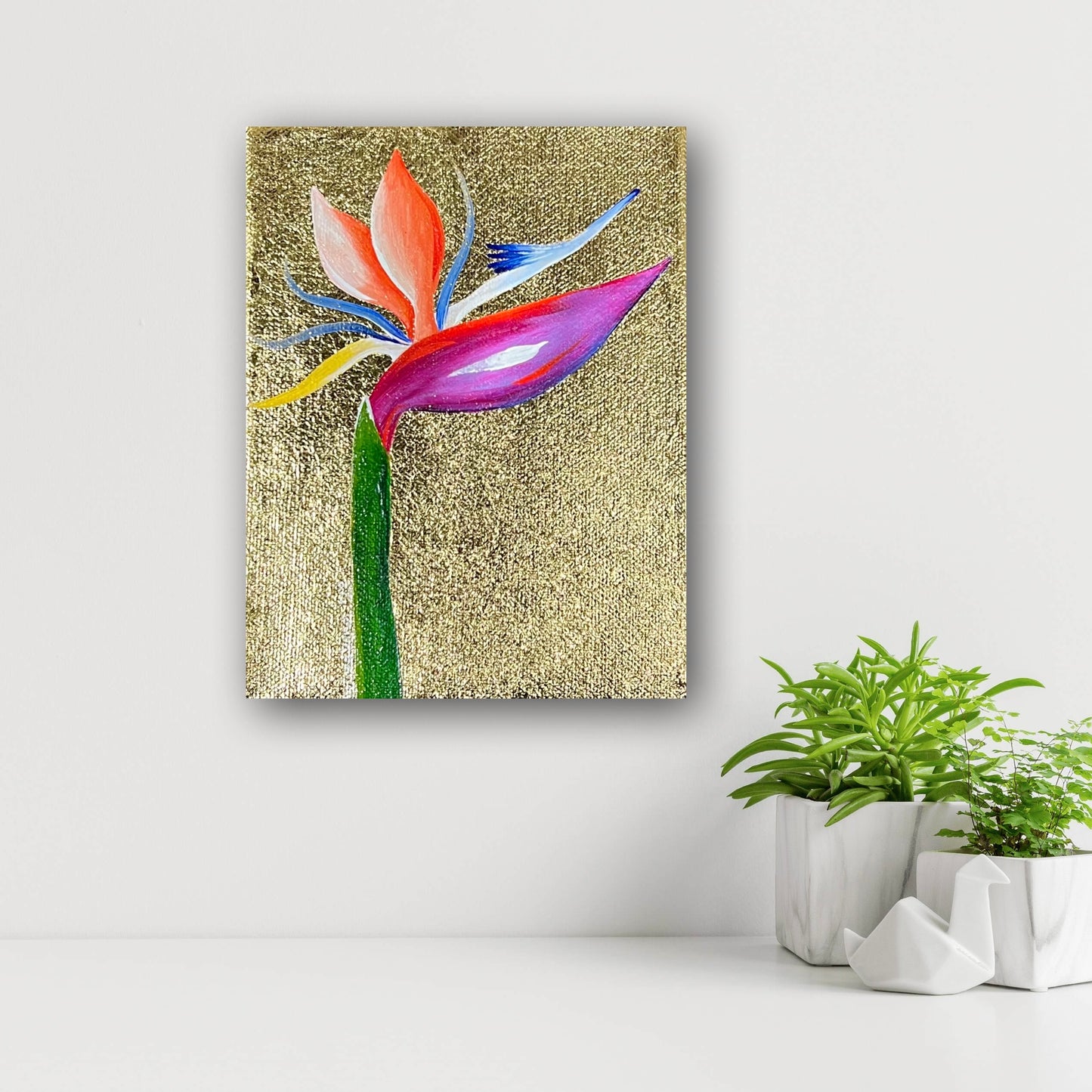 ‘Mini Eccentric Bird of Paradise’ Original Art on Canvas
