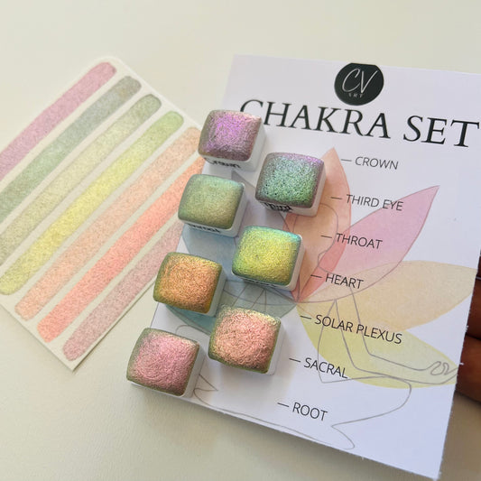 Chakra Holo x Ghost x Colour Shifting Watercolour Half Pan Set