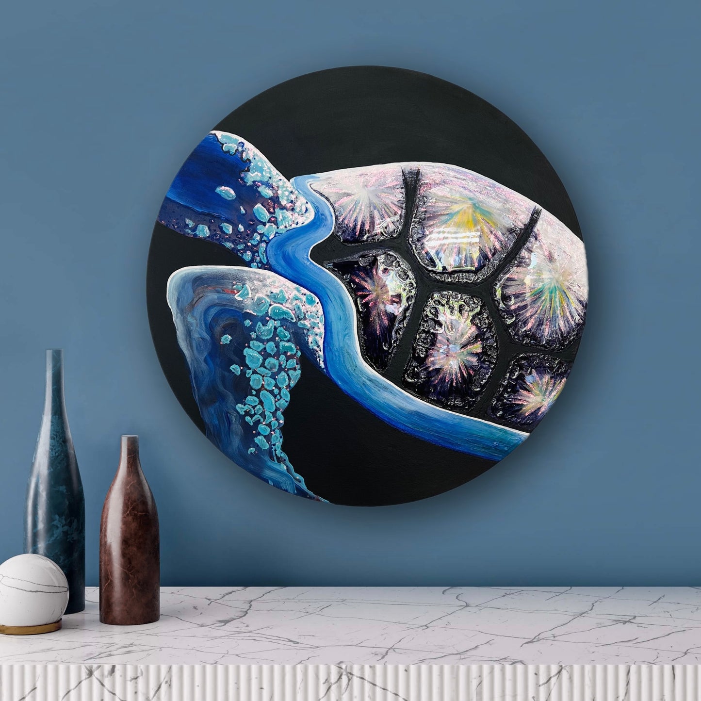 ‘Electric Sea Turtle’ Original Art on Canvas