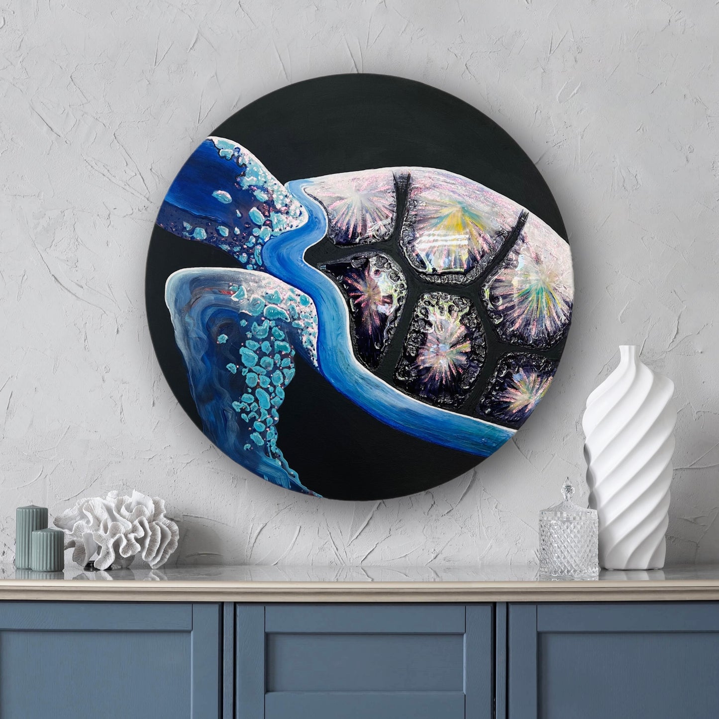 ‘Electric Sea Turtle’ Original Art on Canvas