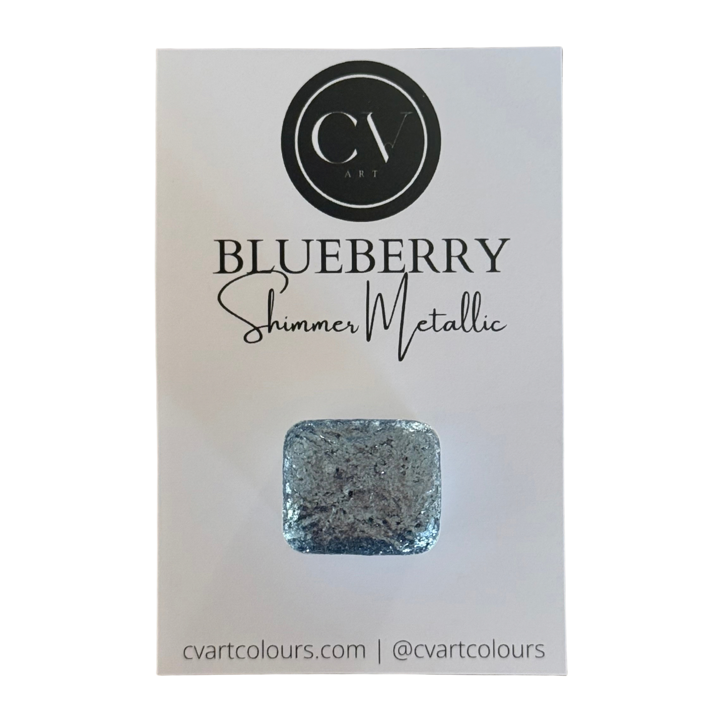 'Blueberry' Shimmer Watercolour Paint Half Pan