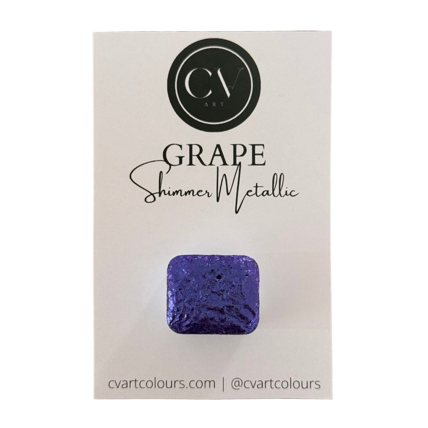 'Grape' Shimmer Watercolour Paint Half Pan