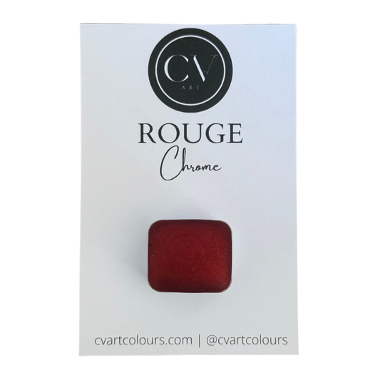 'Rouge' Chrome Watercolour Paint Half Pan