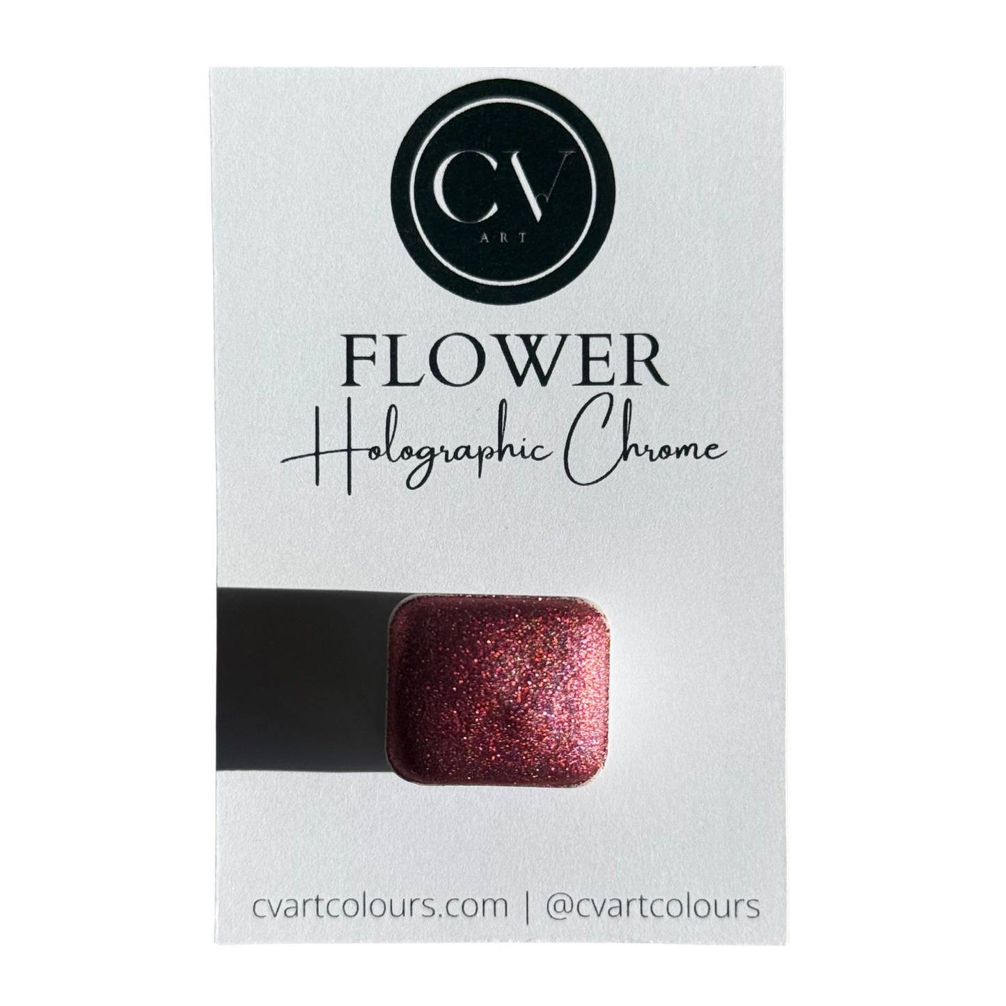 'Flower' Holographic Watercolour Paint Half Pan