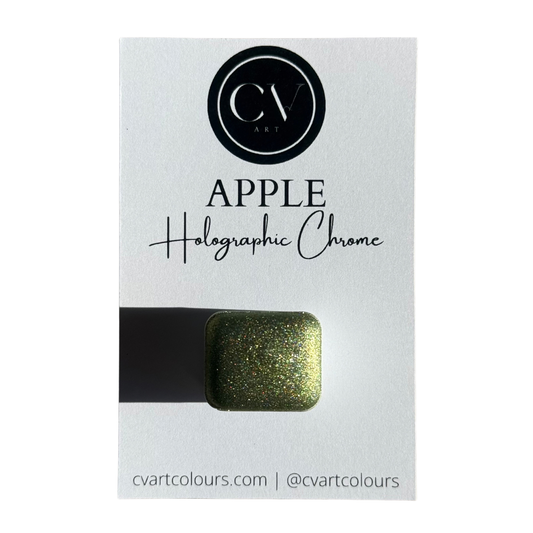 'Apple' Holographic Watercolour Paint Half Pan