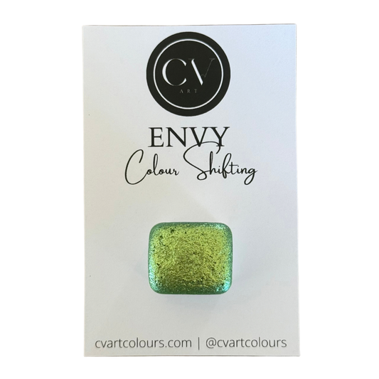 'Envy' Chameleon Watercolour Paint Half Pan